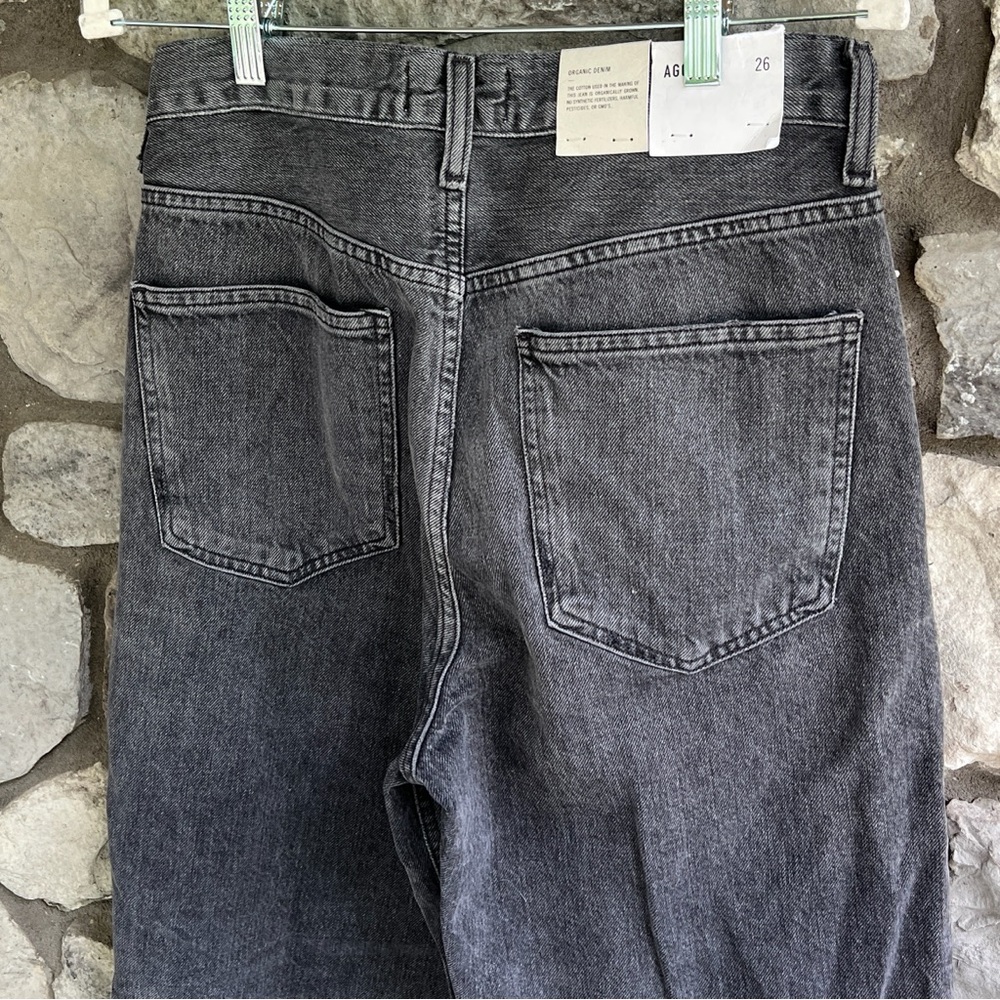 NEW Size 26 AGOLDE Criss-Cross Straight Leg Cotton Jean Synchronize Grey Wash - Picture 7 of 9